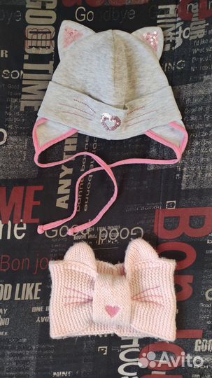 Шапочки для девочки 40- 42- 44