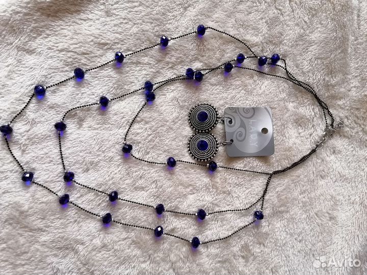 Набор бижутерии, колье и серьги