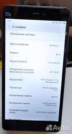 Телефон mi 4 2/16