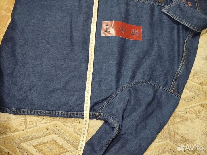 Рубашка джинсовая на очень большого человека 6XL