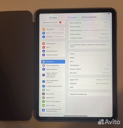 iPad pro 11 2022 m2 128gb wifi