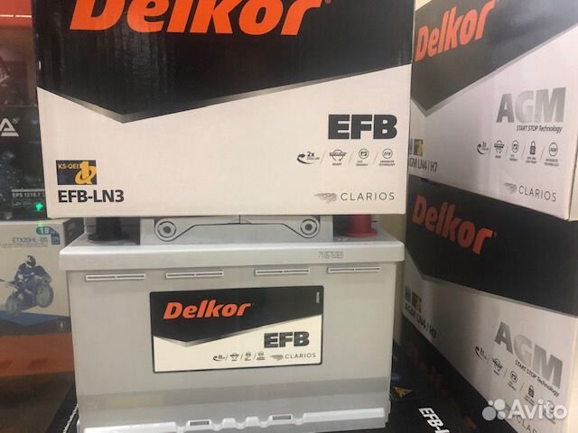 Аккумулятор Delkor EFB 70Ач обратная полярность