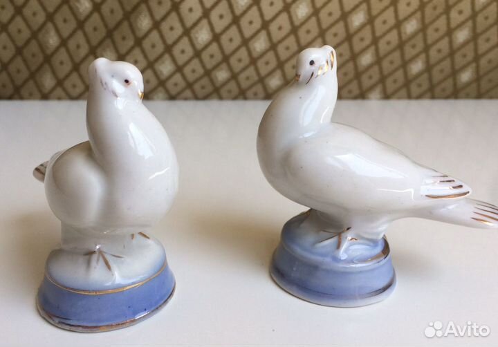 Статуэтка «Голубь», маленькая, старая Гжель