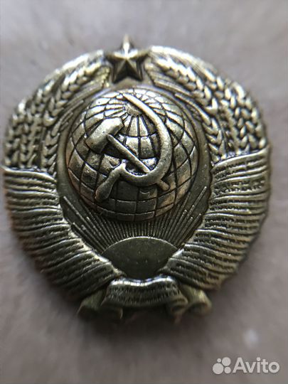 Значок Герб СССР Тяжелый металл Цанга