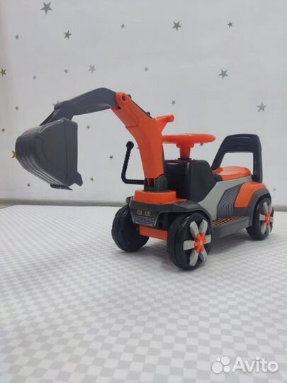 Каталка / Толокар машина Экскаватор, новый пушкар