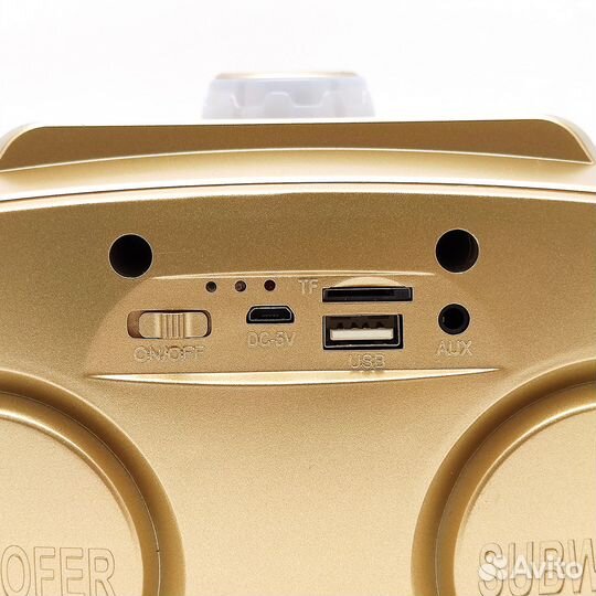 Беспроводная колонка с караоке sdrd SD-306 gold