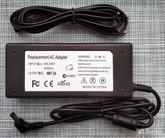 Блок питания 48V 2A 96W с разъемом 5.5x2.5 mm