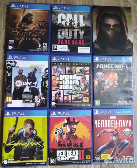 Игровые диски на ps4