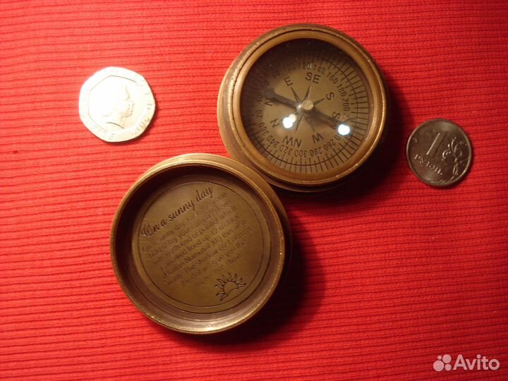 Корабельный компас Великобритания Англия 1862г бро