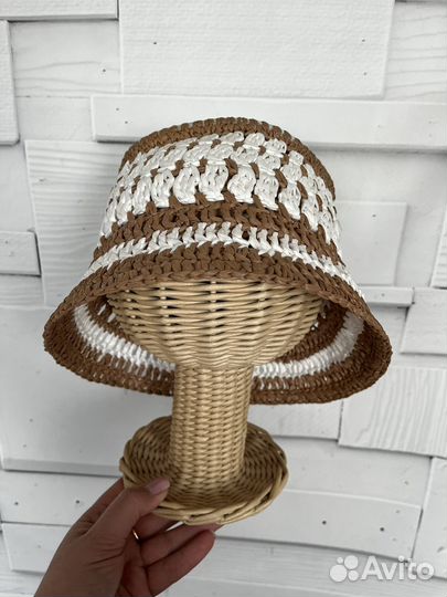 Панама из рафии новая