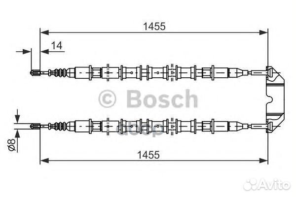 Трос стояночного тормоза bosch 1 987 477 391 1