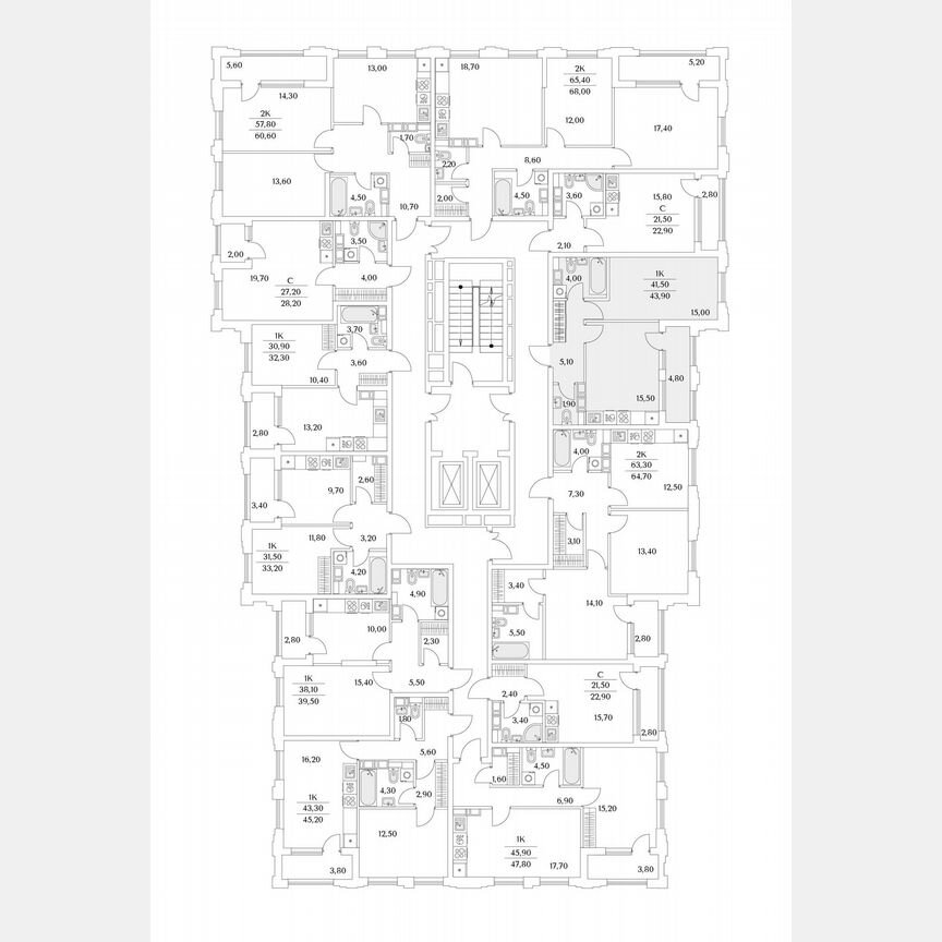 1-к. квартира, 43,7 м², 8/13 эт.