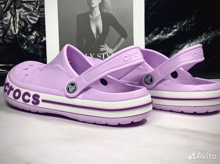 Crocs сабо женские фиолетовые