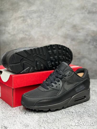 Кроссовки Nike Air Max 90 черные арт:353