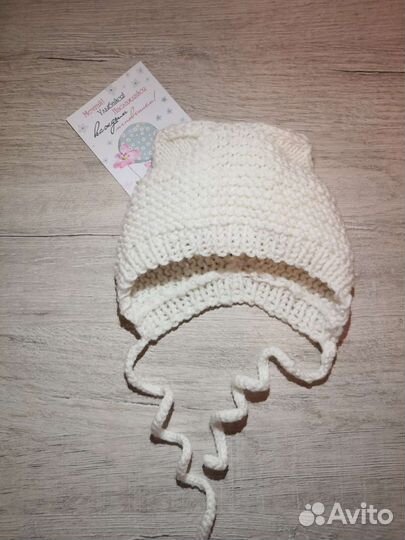 Чепчик с ушками 0-3месяца
