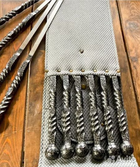 Набор шашлычный - Подставка под шампура топор нож