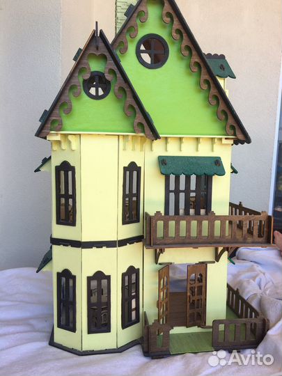 Детский деревянный домик для кукол