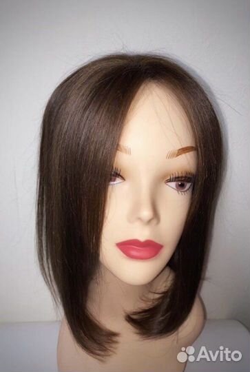 Накладка из натуральных волос на шелке