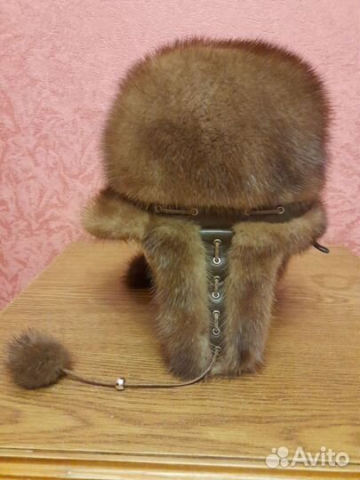 Шапка ушанка норковая женская