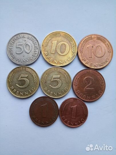 Монеты Бразилии, Индии, фрг, ГДР