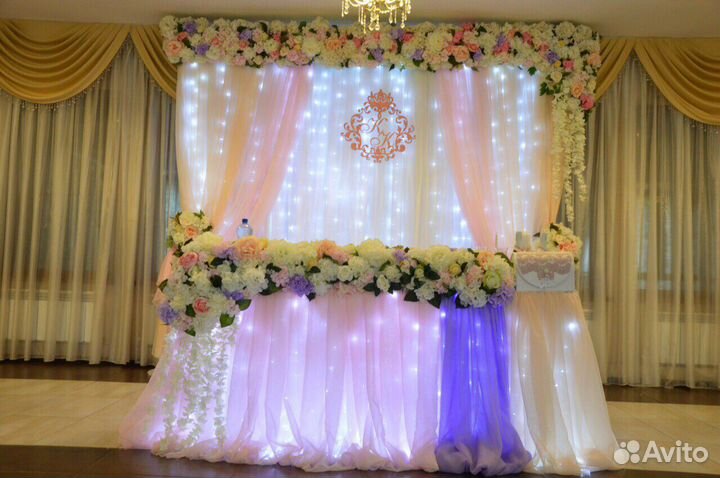 Оформление свадьбы, выездная регистрация, фотозона