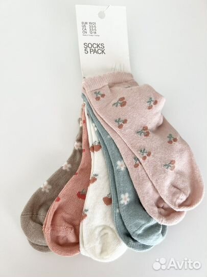 Носки набор H&M для девочки 19/21 5 пар