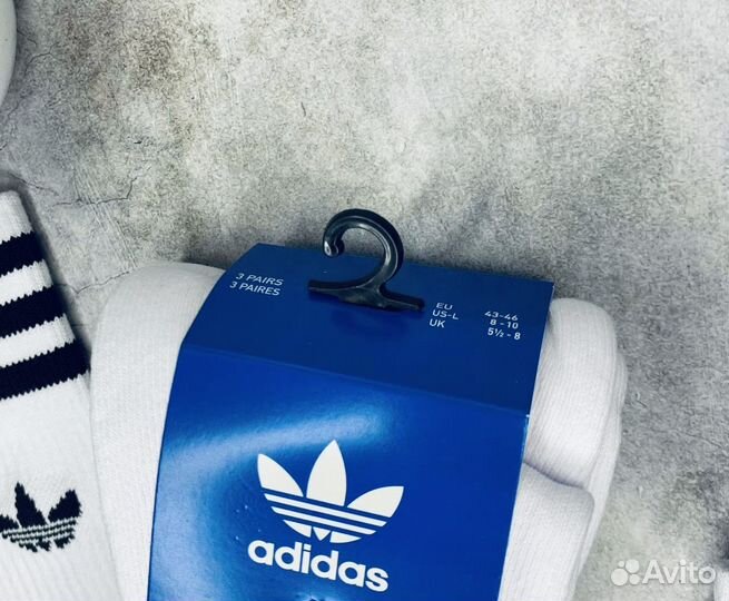 Носки Adidas Solid белые оригинал