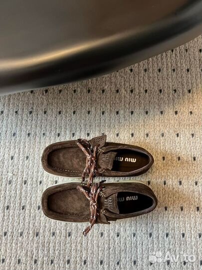 Замшевые ботинки Miu miu