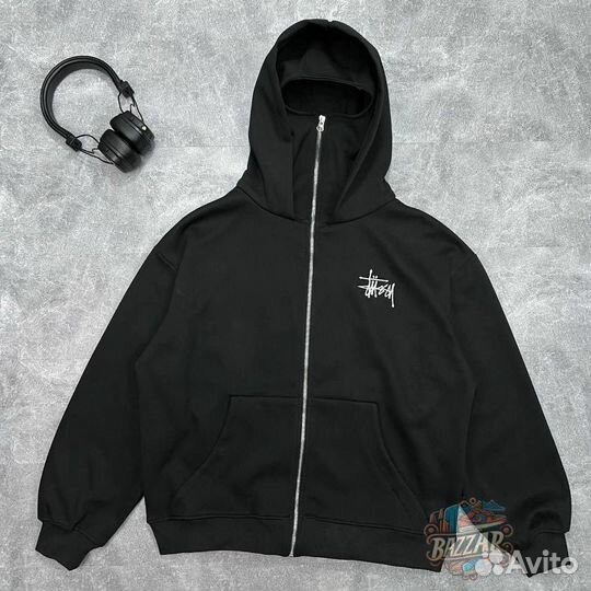 Зип худи Stussy с балаклавой (S-3XL)