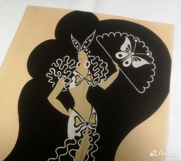 Эрте Erte 1944 гуашь картина эротика ню Ар Деко