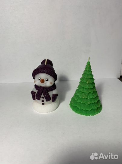 Новогодние ароматические свечи ручной работы