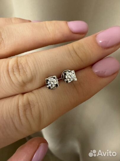 Серьги с бриллиантами 0,26ct