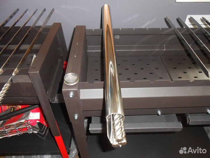 Стальной тубус с шампурами Chromium Steel 50 см