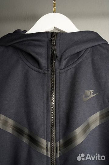 Зип-Худ Nike Tech Fleece темно-синий