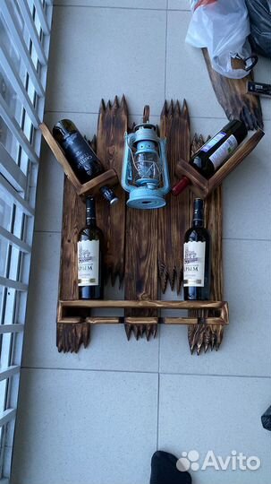 Светильник.Бутылочница, лофт полка