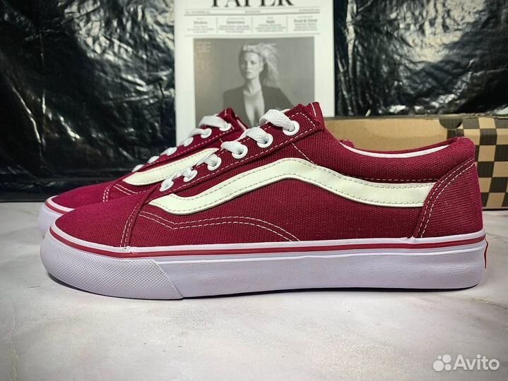 Кеды мужские vans красные