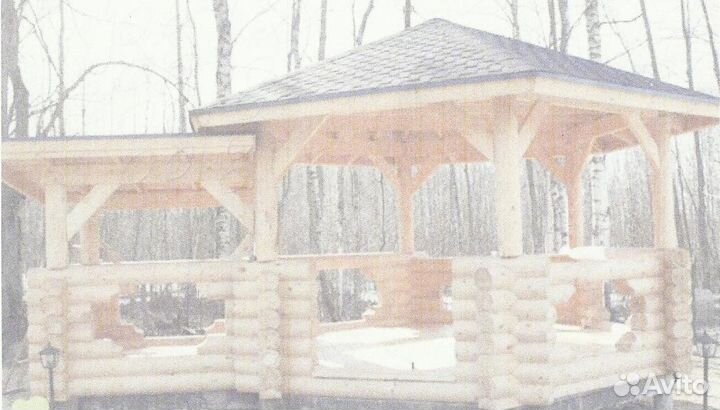 Беседка 4x4 + терасса 3x2