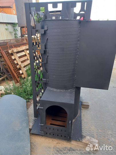 Печь для бани с баком