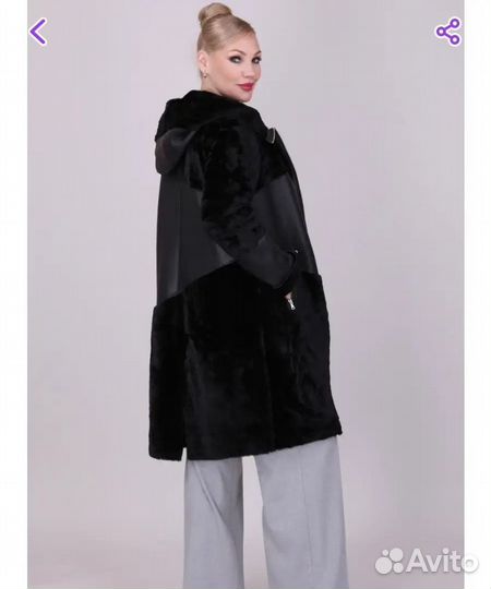 Натуральная дубленка- шубка