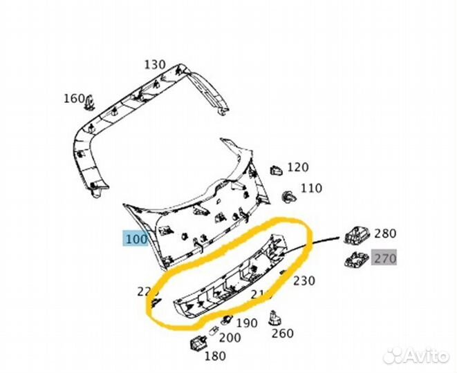 Б/У Обшивка двери багажника В хорошем состоянии