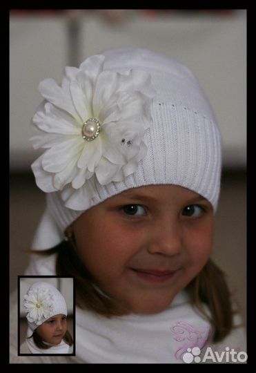 Новый набор (шапка и шарф) для девочки (48-50)