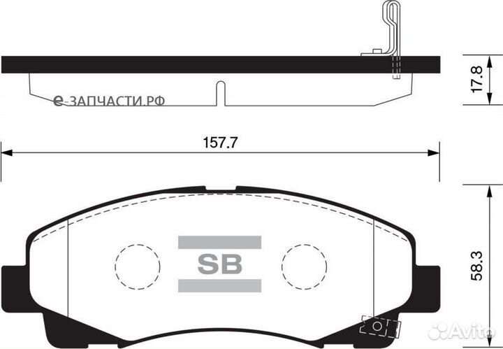 Sangsin brake SP1470 Колодки торм.пер