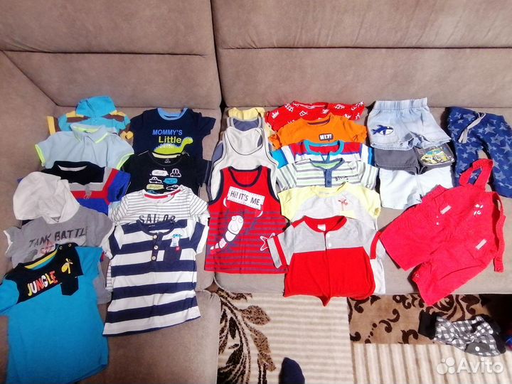 Футболки и шорты для мальчика 80 86