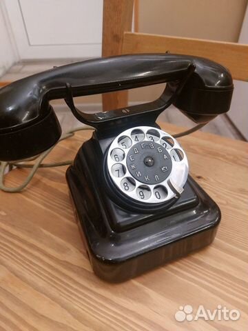 Старинный телефон Красная Заря 1939 года объявление продам