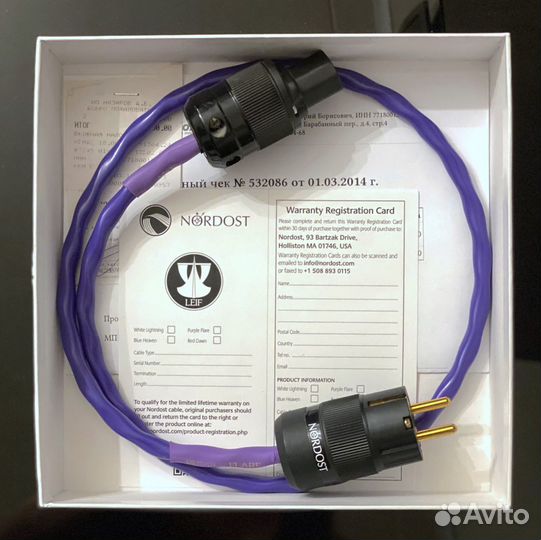 Сетевой кабель Nordost Purple Flare, 1 m