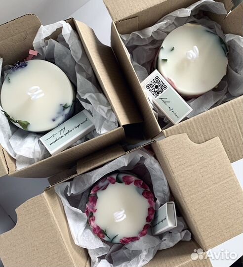 Ботанические свечи, свечи с цветами