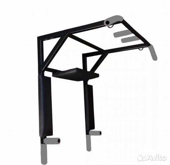 Турник, брусья, узкий хват, пресс