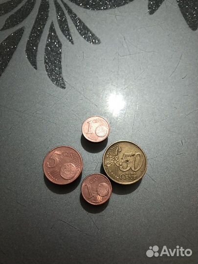 Монеты европейские центы