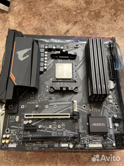 Комплект ryzen 5800x 32Гб ddr4 aorus b550m