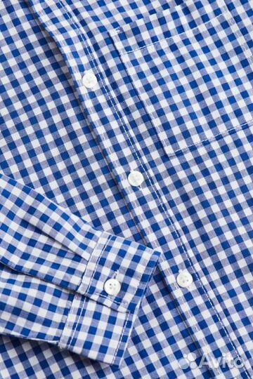 Рубашка на мальчика синяя h&m 98/104 новая